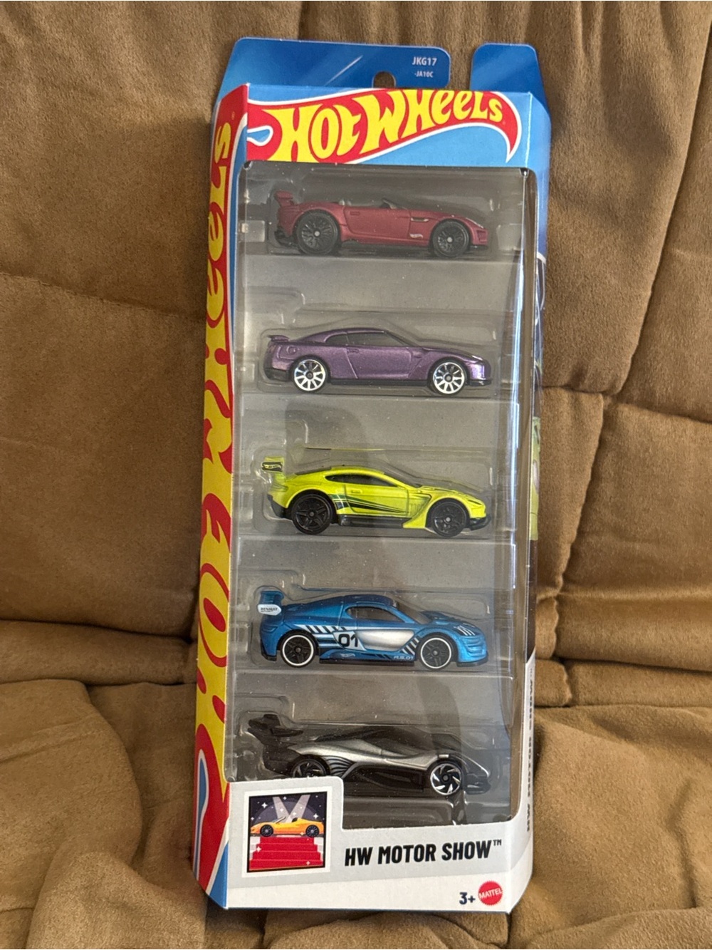 Hot Wheels HW Motor Show 5-Pack - Red, Purple, Yellow, Blue, Black